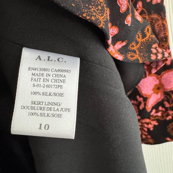 A.L.C. Silk Paisley Sacha Floral Dress, Size 10. Fits like size 8 - Picture 6 of 9